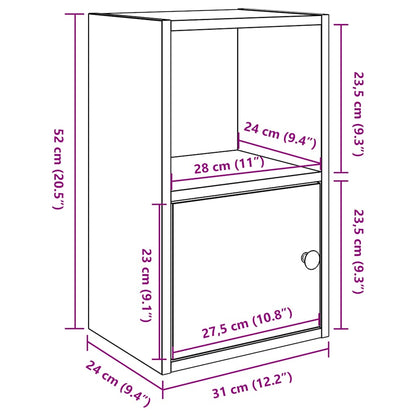 Bücherregal Altholz-Optik 31x24x52 cm Holzwerkstoff