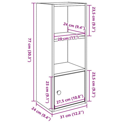 Bücherregal Altholz-Optik 31x24x77 cm Holzwerkstoff