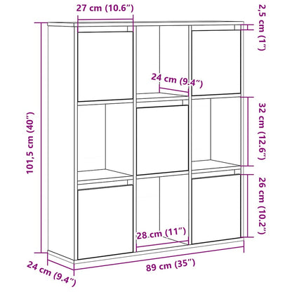 Bücherregal Altholz-Optik 89x24x101,5 cm Holzwerkstoff