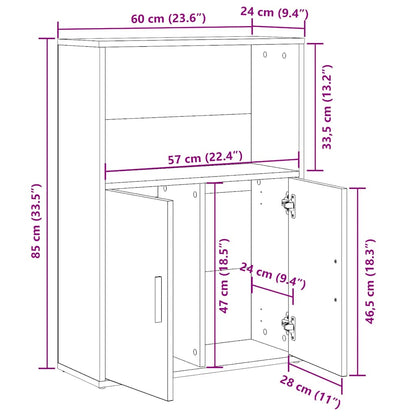 Bücherregal Altholz-Optik 60x24x85 cm Holzwerkstoff