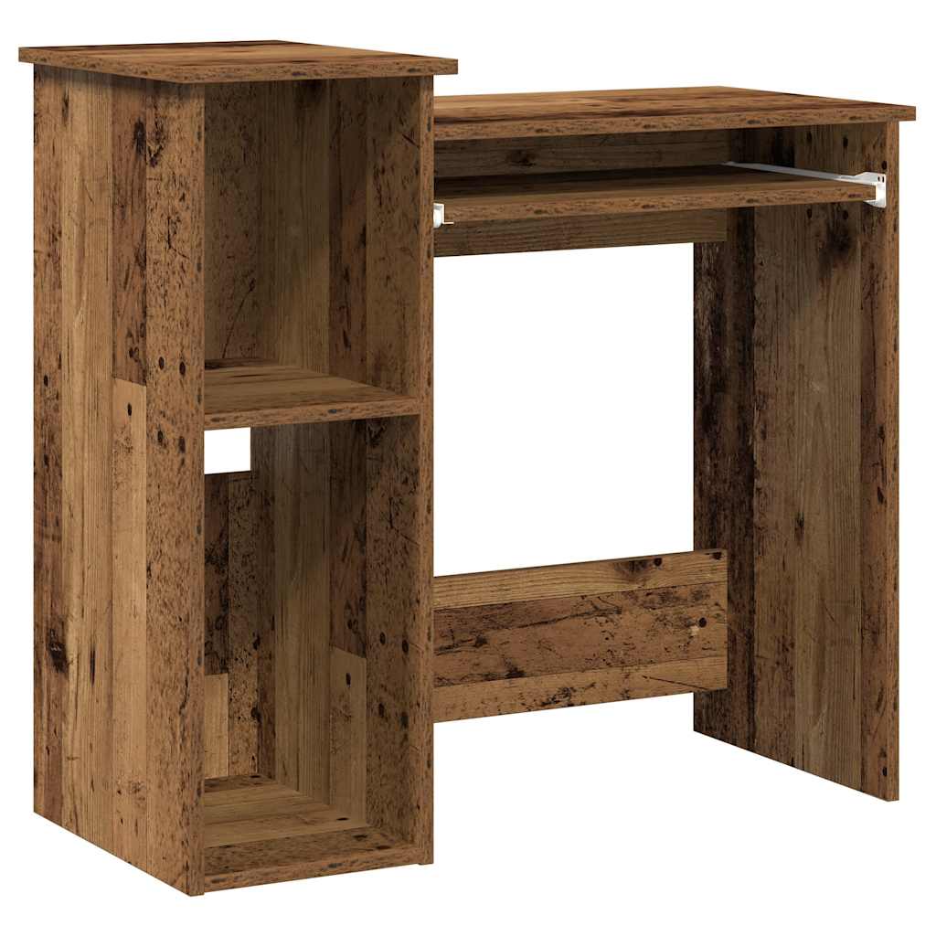 Schreibtisch mit Regal Altholz-Optik 84x40x78cm Holzwerkstoff