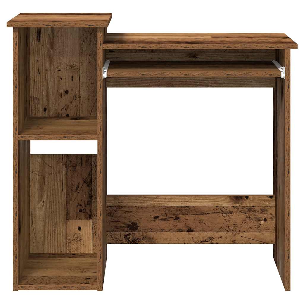 Schreibtisch mit Regal Altholz-Optik 84x40x78cm Holzwerkstoff