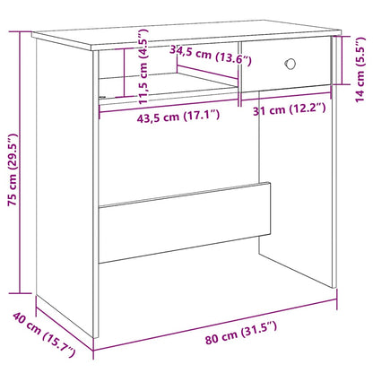 Schreibtisch Altholz-Optik 80x40x75 cm Holzwerkstoff