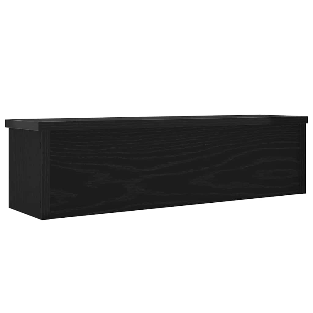 Küchenregal Stapelbar Schwarz 60x15x16 cm Holzwerkstoff