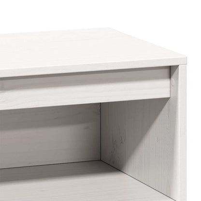 Highboard Weiß 89x34x116,5 cm Massivholz Kiefer