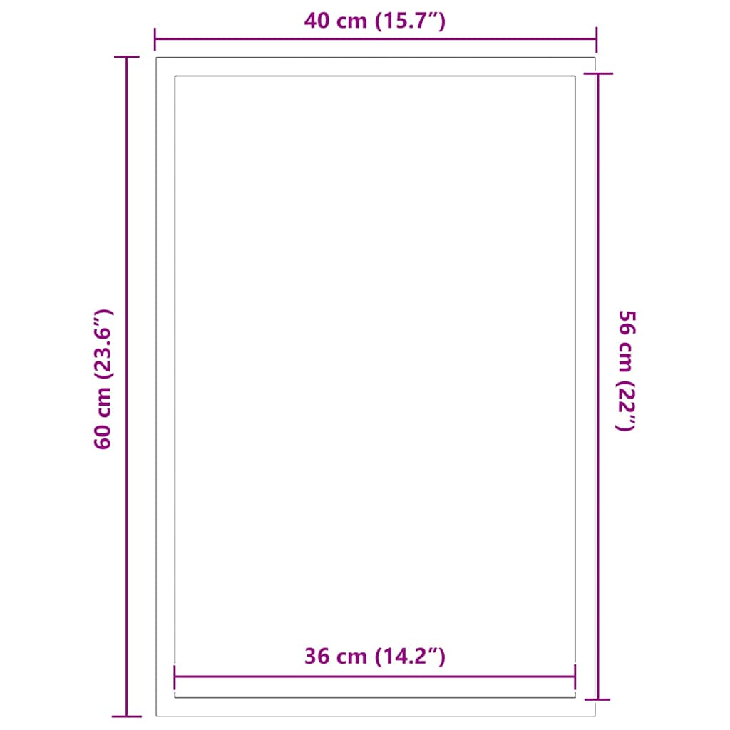 Fußmatte Anthrazit 40x60 cm