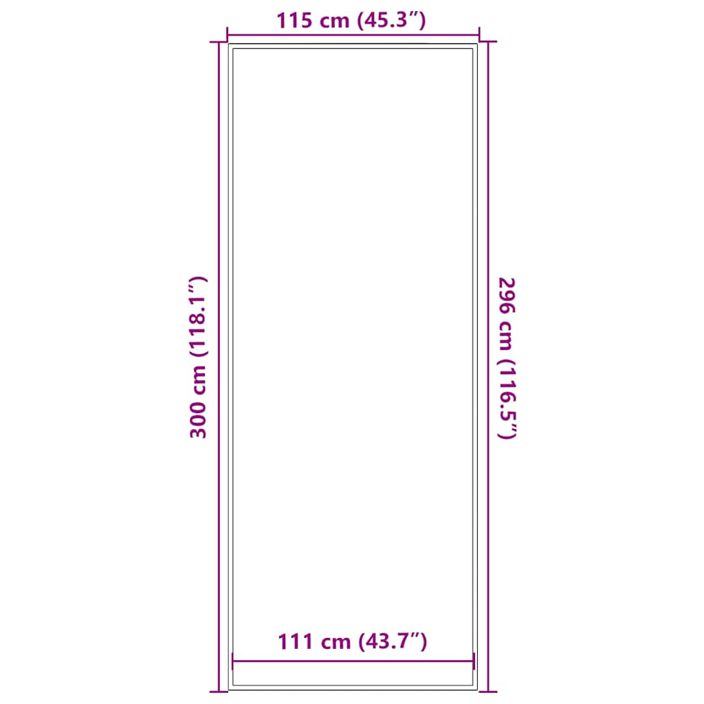 Fußmatte Anthrazit 115x300 cm