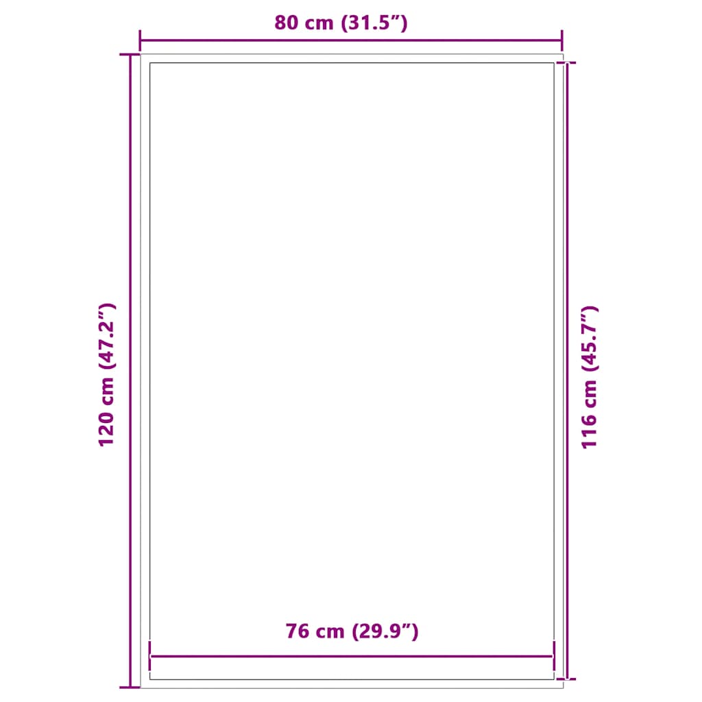 Fußmatte Grau 80x120 cm