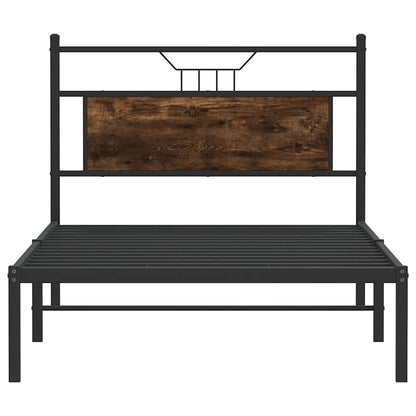 Bettgestell ohne Matratze Räuchereiche 107x203 cm Holzwerkstoff