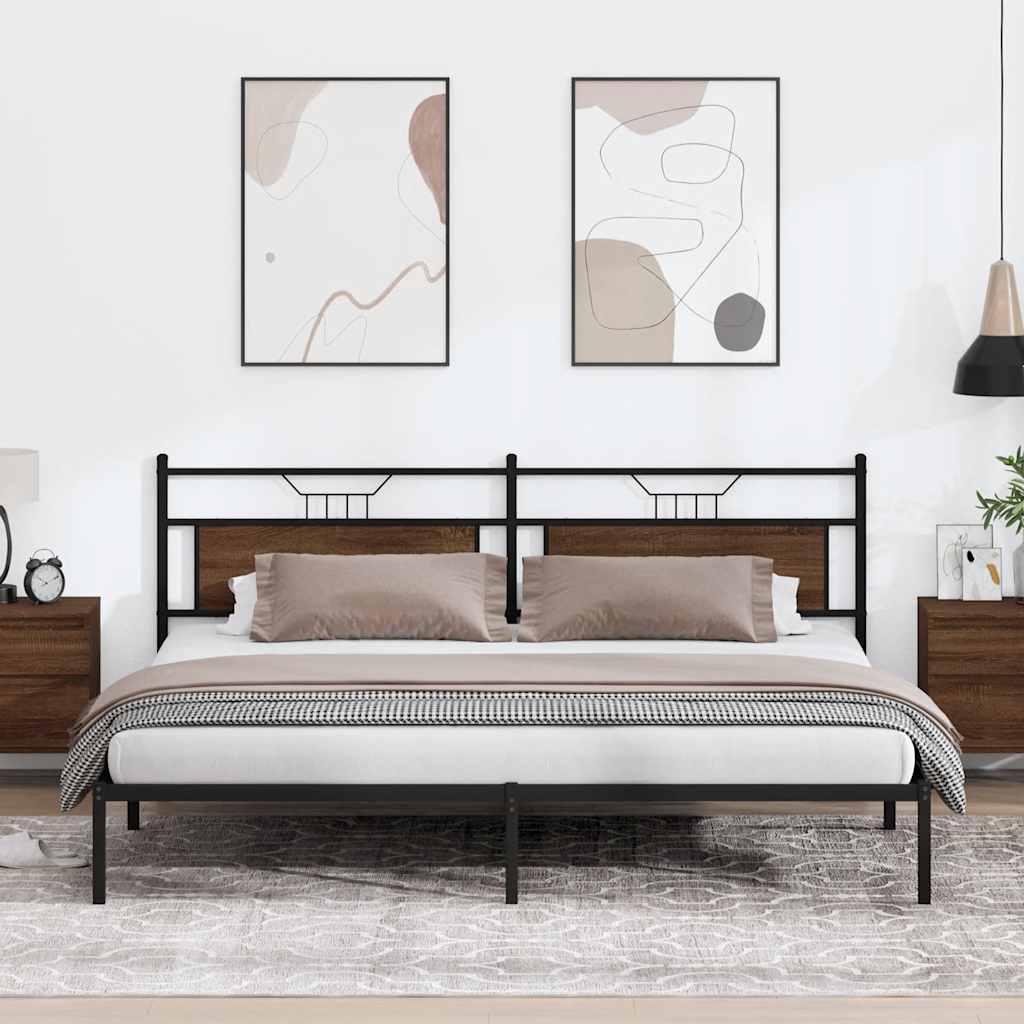 Bettgestell ohne Matratze Braun Eichen-Optik 193x201 cm