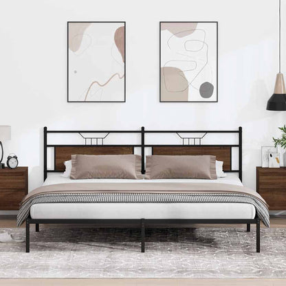 Bettgestell ohne Matratze Braun Eichen-Optik 193x201 cm