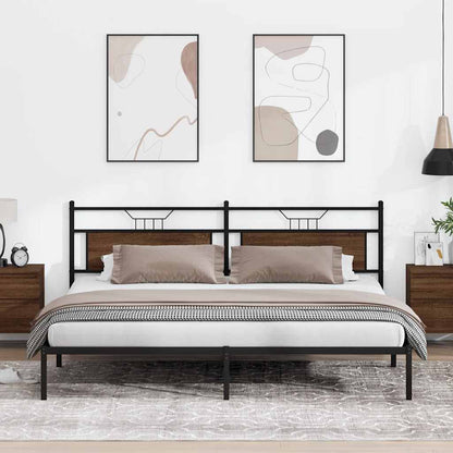 Bettgestell ohne Matratze Braun Eichen-Optik 200x200 cm