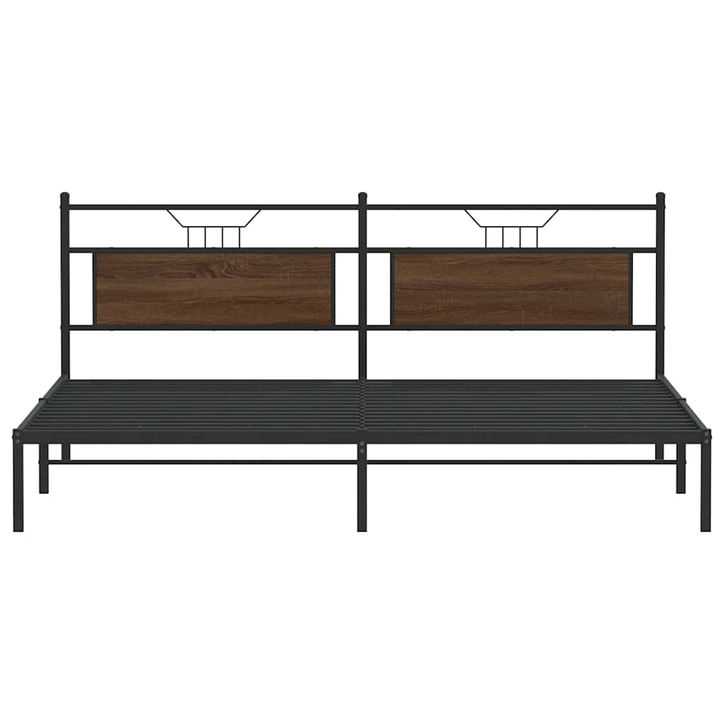 Bettgestell ohne Matratze Braun Eichen-Optik 200x200 cm