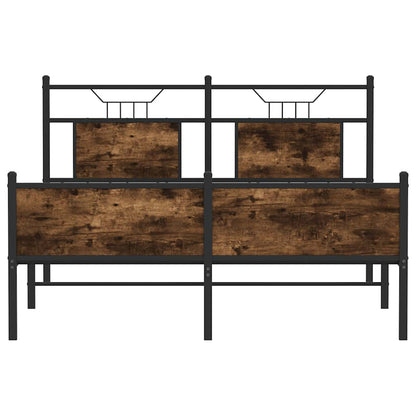 Bettgestell ohne Matratze Räuchereiche 150x200 cm Holzwerkstoff