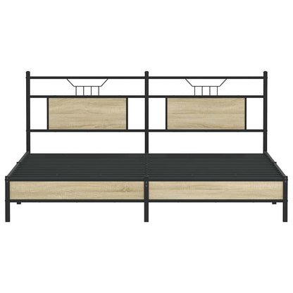 Bettgestell ohne Matratze Sonoma-Eiche 183x203 cm Holzwerkstoff