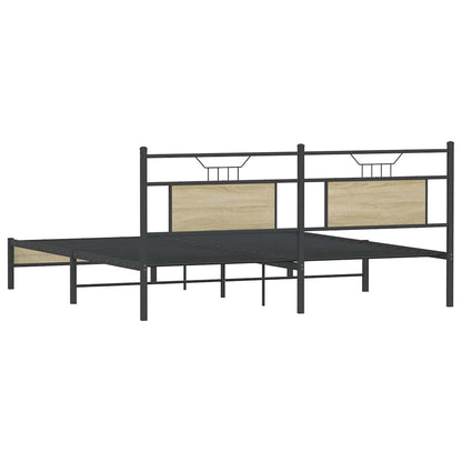 Bettgestell ohne Matratze Sonoma-Eiche 183x203 cm Holzwerkstoff
