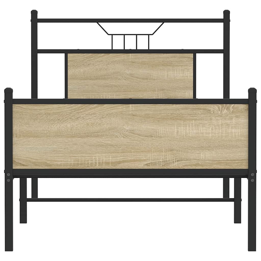 Bettgestell ohne Matratze Sonoma-Eiche 90x190 cm Holzwerkstoff
