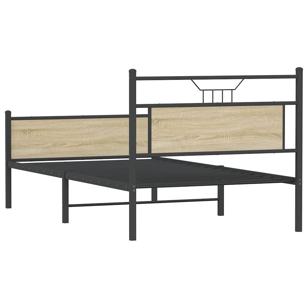 Bettgestell ohne Matratze Sonoma-Eiche 100x190 cm Holzwerkstoff