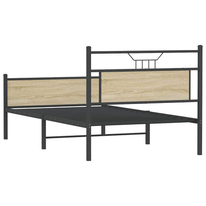 Bettgestell ohne Matratze Sonoma-Eiche 100x190 cm Holzwerkstoff