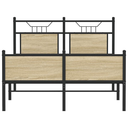 Bettgestell ohne Matratze Sonoma-Eiche 120x200 cm Holzwerkstoff