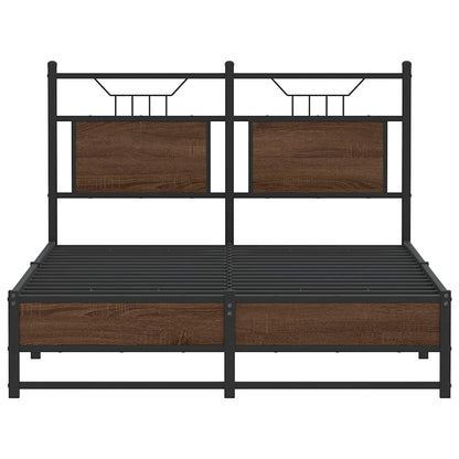 Bettgestell ohne Matratze Braun Eiche 120x200 cm Holzwerkstoff