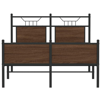 Bettgestell ohne Matratze Braun Eiche 120x200 cm Holzwerkstoff