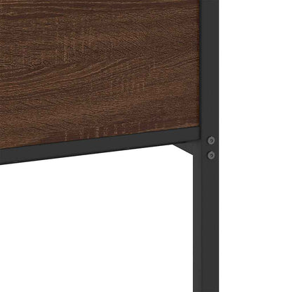 Bettgestell ohne Matratze Braun Eiche 150x200 cm Holzwerkstoff