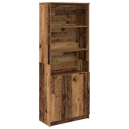 Highboard Altholz-Optik 70x35x180 cm Holzwerkstoff