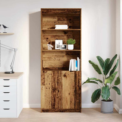 Highboard Altholz-Optik 70x35x180 cm Holzwerkstoff