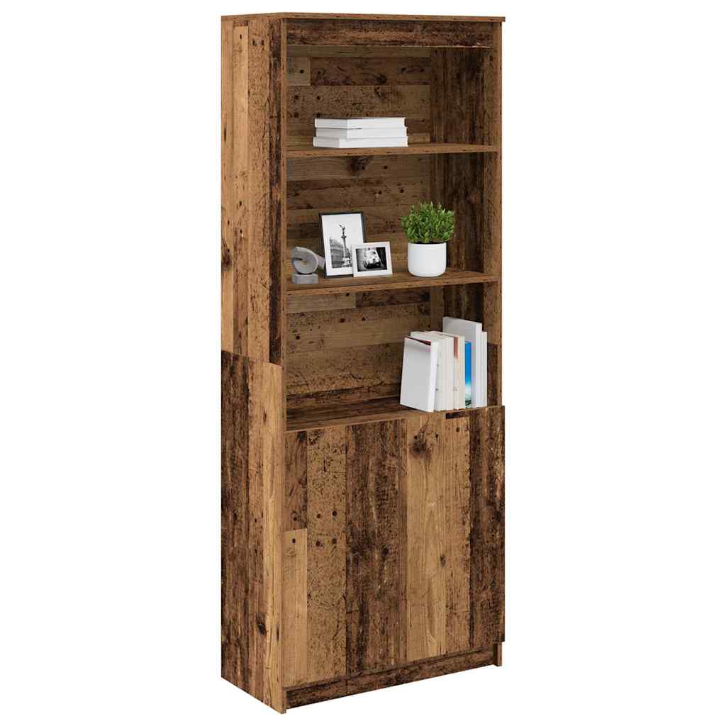 Highboard Altholz-Optik 70x35x180 cm Holzwerkstoff