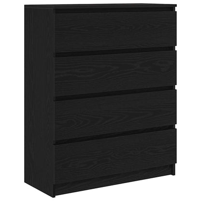Sideboard Schwarz Eichen-Optik 80x35x99 cm Holzwerkstoff