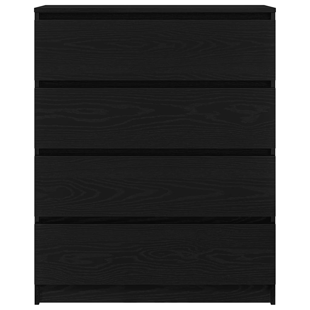 Sideboard Schwarz Eichen-Optik 80x35x99 cm Holzwerkstoff