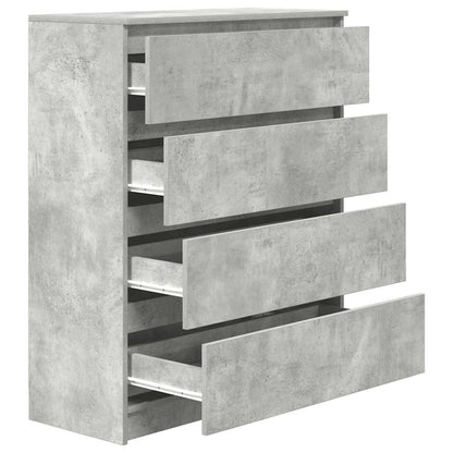 Sideboard Betongrau 80x35x99 cm Holzwerkstoff