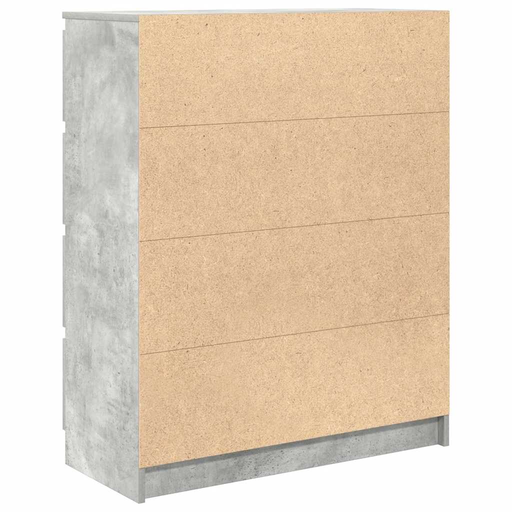 Sideboard Betongrau 80x35x99 cm Holzwerkstoff