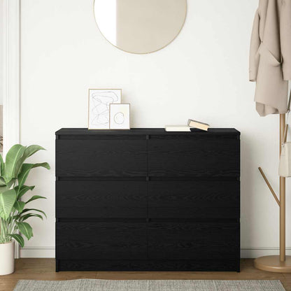 Sideboard Schwarz Eichen-Optik 100x35x76 cm Holzwerkstoff