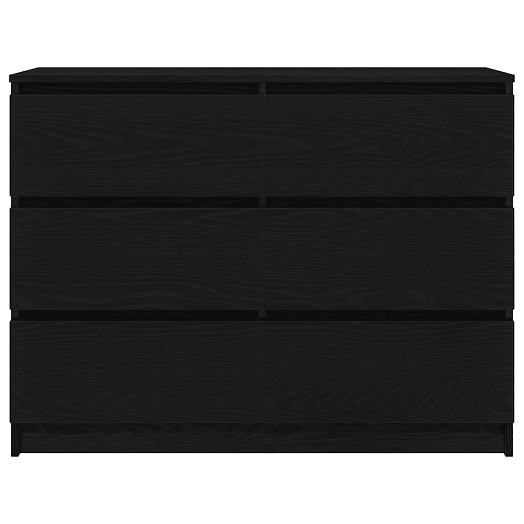 Sideboard Schwarz Eichen-Optik 100x35x76 cm Holzwerkstoff