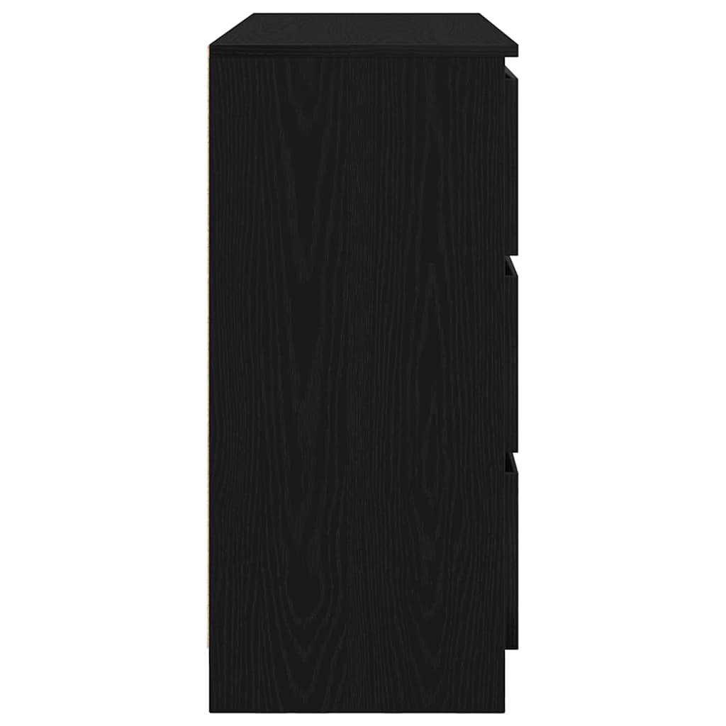 Sideboard Schwarz Eichen-Optik 100x35x76 cm Holzwerkstoff