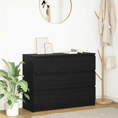 Sideboard Schwarz Eichen-Optik 100x35x76 cm Holzwerkstoff