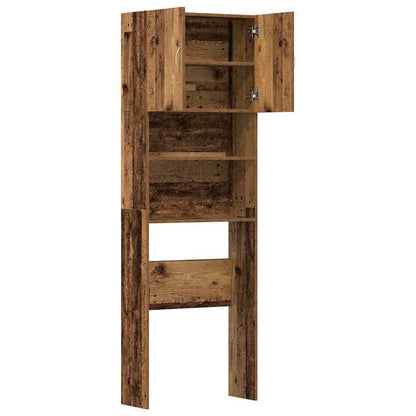 Waschmaschinenschrank Altholz-Optik 64x24x190 cm Holzwerkstoff