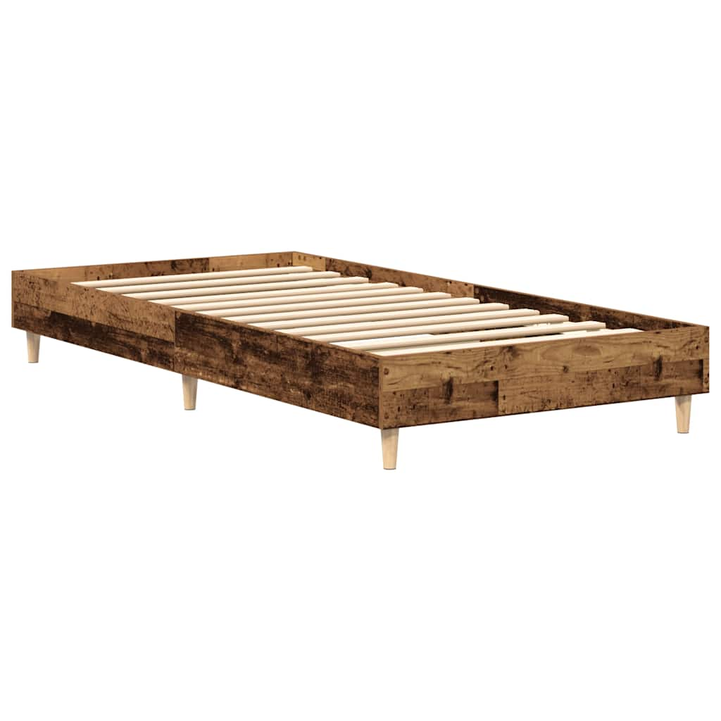 Bettgestell ohne Matratze Altholz-Optik 90x200cm Holzwerkstoff