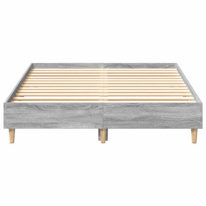 Bettgestell ohne Matratze Grau Sonoma 140x190 cm Holzwerkstoff
