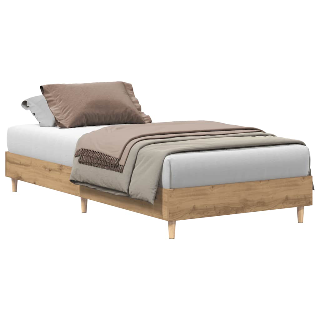 Bettgestell ohne Matratze Artisan-Eiche 90x190cm Holzwerkstoff