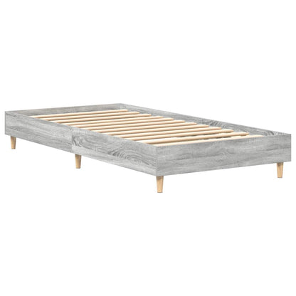 Bettgestell ohne Matratze Grau Sonoma 75x190 cm Holzwerkstoff