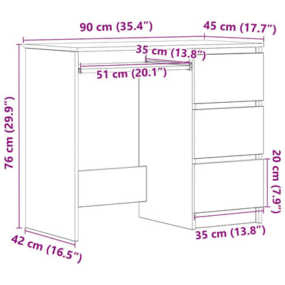 Schreibtisch Altholz-Optik 90x45x76 cm Holzwerkstoff