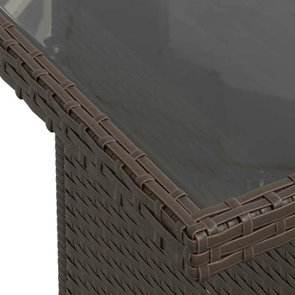 6-tlg. Garten-Sofagarnitur mit Kissen Braun Poly Rattan Akazie