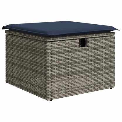 6-tlg. Garten-Sofagarnitur mit Kissen Braun Poly Rattan