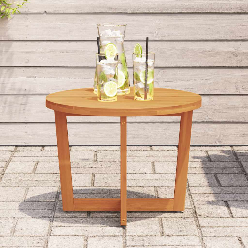 Garten-Beistelltisch Rund Ø55x40 cm Massivholz Akazie