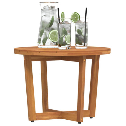 Garten-Beistelltisch Rund Ø55x40 cm Massivholz Akazie