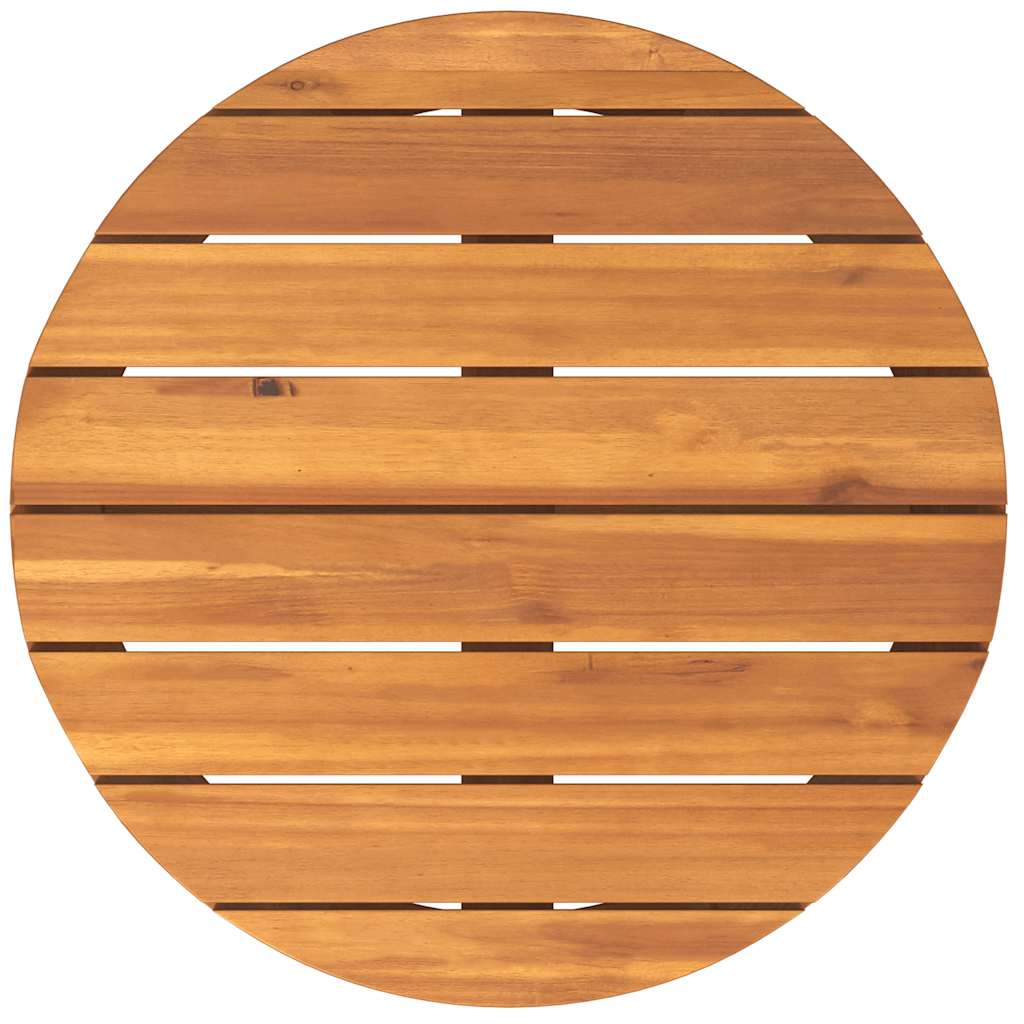 Garten-Beistelltisch Rund Ø55x40 cm Massivholz Akazie