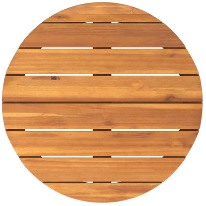 Garten-Beistelltisch Rund Ø55x40 cm Massivholz Akazie